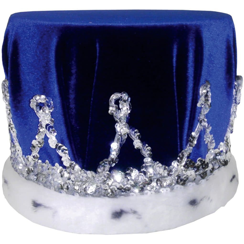 Crown Sequin W Blue Turban For All