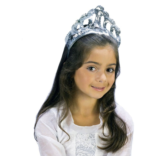 Tiara Sparkling Slvr Sequin For Children