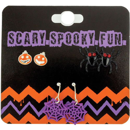 3 Pk Studs Earrings
