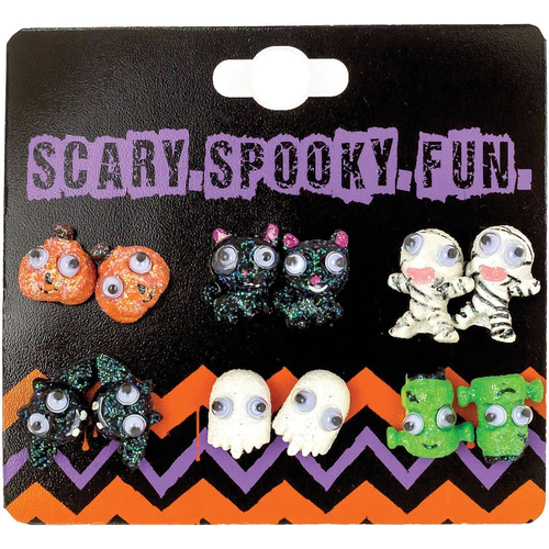 6 Pk Studs Earrings