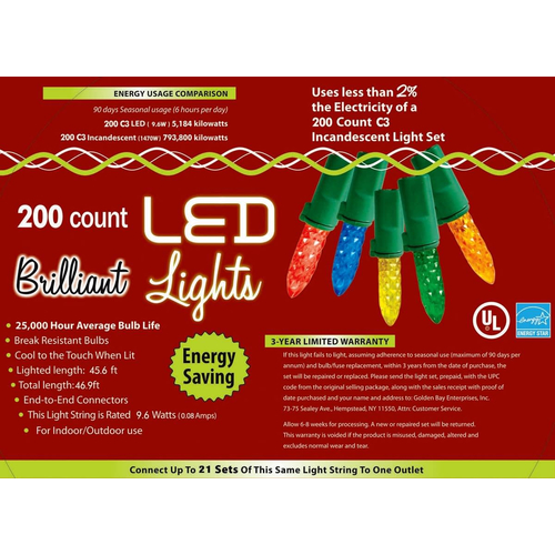 Holiday Lights 200 L C 3 Multi