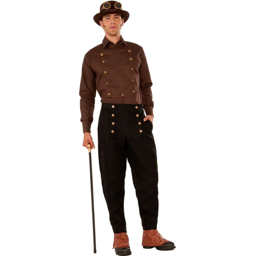 Steampunk Style Brown Shirt