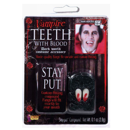 Vampire Fangs With Blood