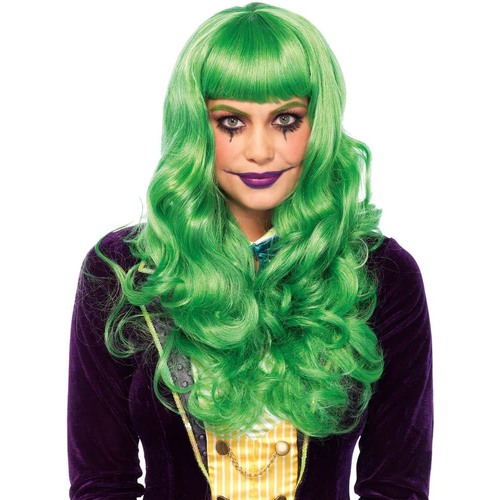 Green Wavy Long Wig