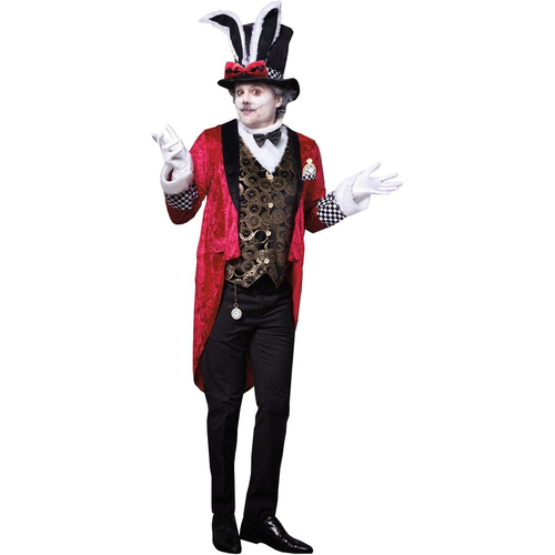 Mens White Rabbit Costume Alice in Wonderland