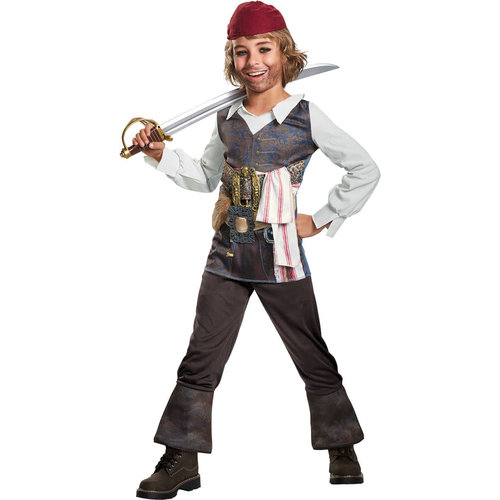 Pirates of The Caribbean Captain 5 Captain Jack Sparrow Child Costume