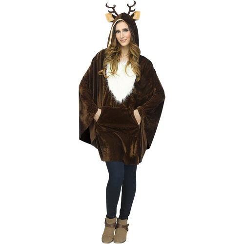 Reindeer Poncho Adult