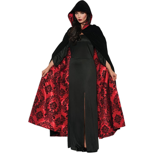 Satin Cape Black/Red