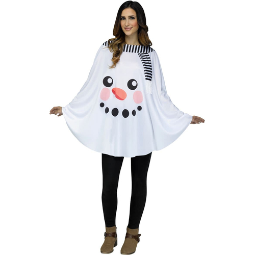 Snowman Poncho Adult