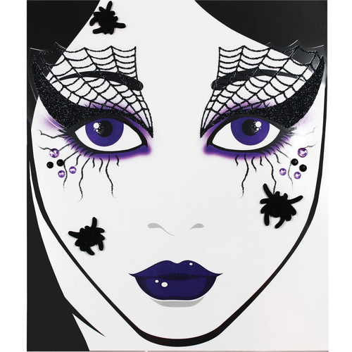Face Decal Spider Web