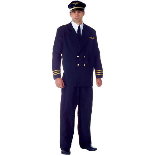 Mr Pilot Adult Plus Costume