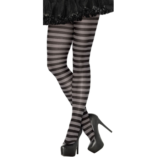Striped Tights Green-Black