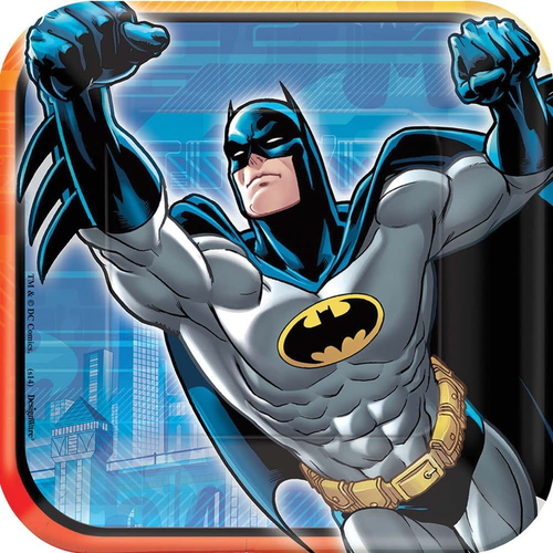 Batman Sq Plates 7In 8 Pack