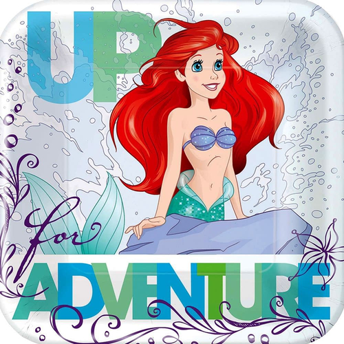 Disney Ariel Sq Plates 7In