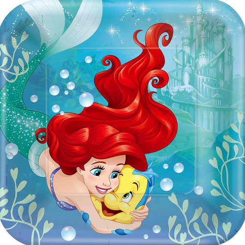 Disney Ariel Square Plate 9In