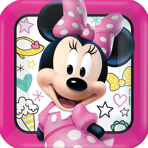 Minnie Helpers Sq Plates 9