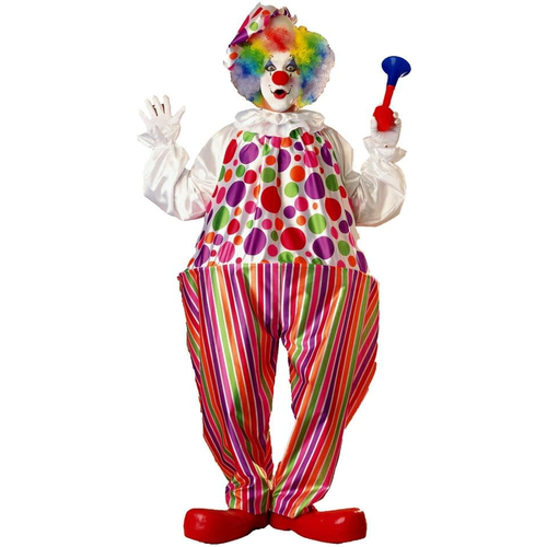 Multicolor Clown Adult Costume