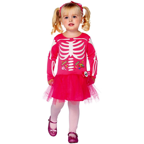 Pink Skeleton Toddler Costume