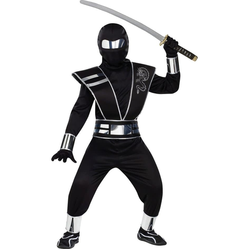 Mirror Ninja Silver Child Costume