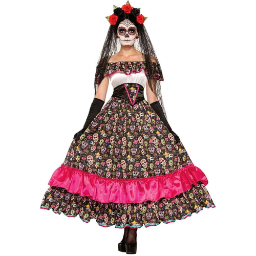 Spanish Girl Day Of The Dead Adult Costume
