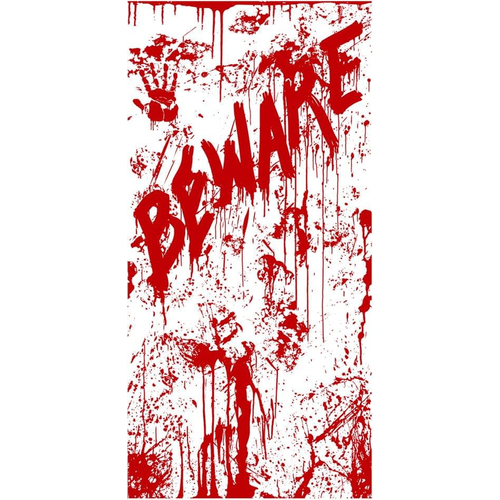 Bloody Door Cover. Walls, Doors, Windows Decoration.