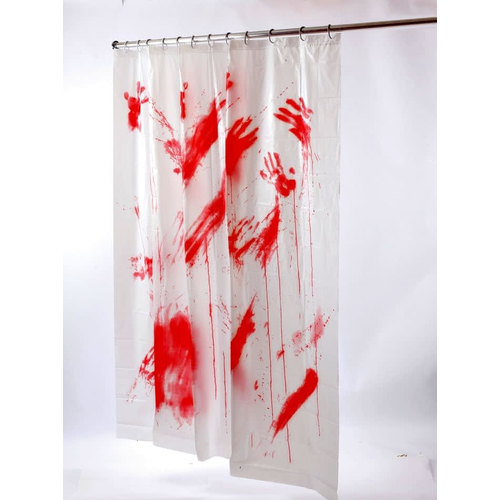 Bloody Shower Curtain. Walls, Doors, Windows Decoration.