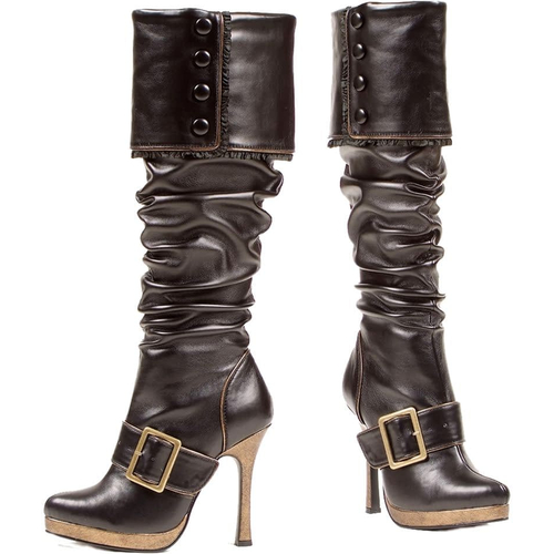 Boot Knee High Black Size 6