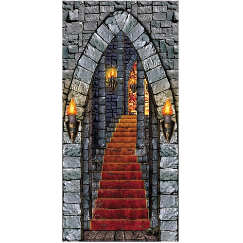 Castle Entrance Door Cover. Walls, Doors, Windows Decoration.