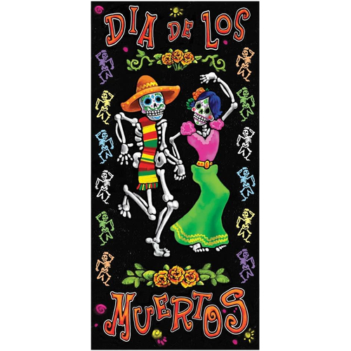 Day Of The Dead Door Cover. Holiday Decoration.