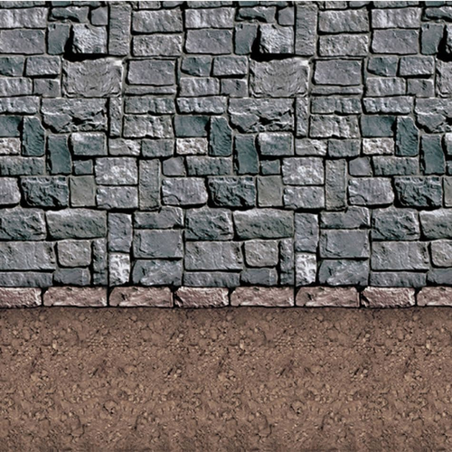 Dirt Floor Backdrop. Walls, Doors, Windows Halloween Decorations.