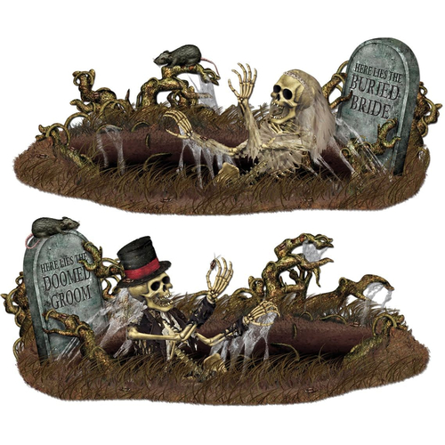 Doomed Groom Buried Bride Prop. Walls, Doors, Windows Halloween Decorations.