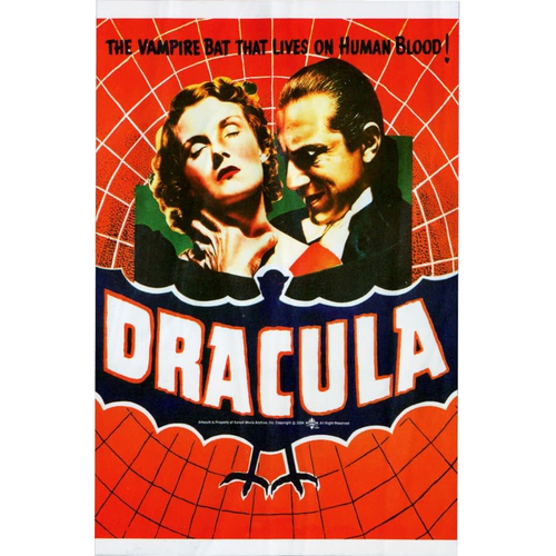 Dracula Movie Poster Cling. Walls, Doors, Windows  Decorations.