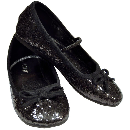 Flat Ballet Glitter Ch Bk Xsml