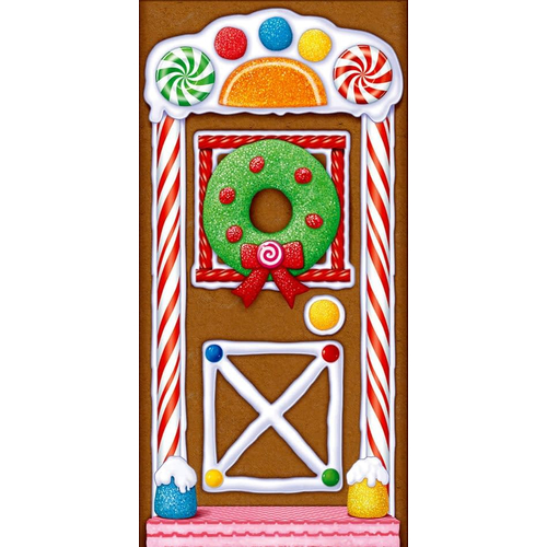 Gingerbread Door Cover. Holiday Decorations.