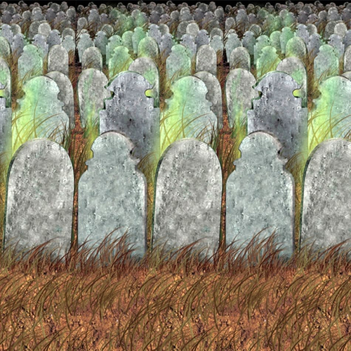 Graveyard Backdrop. Walls, Doors, Windows Halloween Decorations.