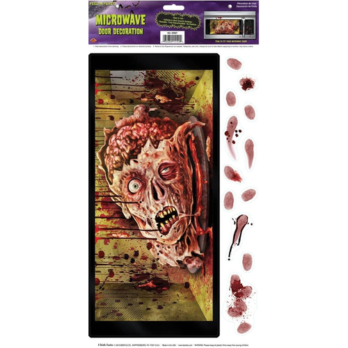 Halloween Microwave Door Cover. Walls, Doors, Windows Decoration.