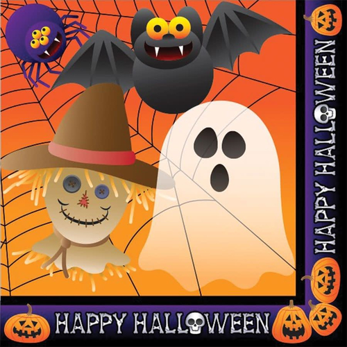 Halloween Napkins. Table Decorations.
