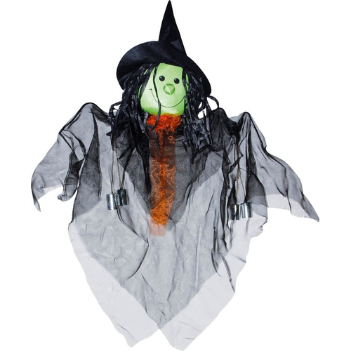 Hanging Smiling Witch. Halloween Props.