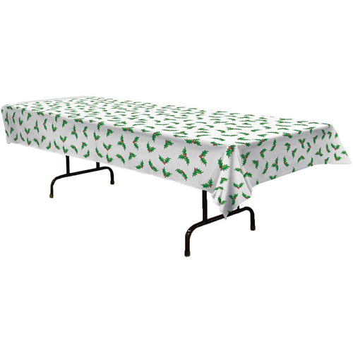 Holly Tablecloth. Holiday Decorations.