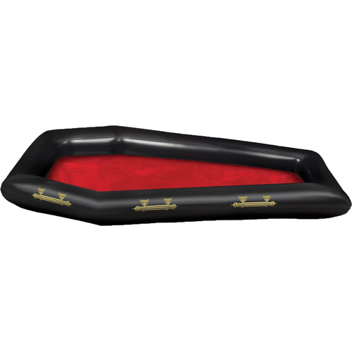 Inflatable Coffin Buffet Cooler. Halloween Table Decoration.