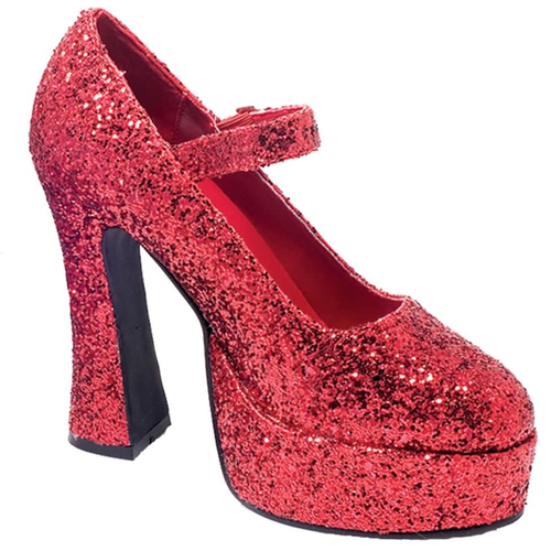 Platform M J Red Gltr Sz 11