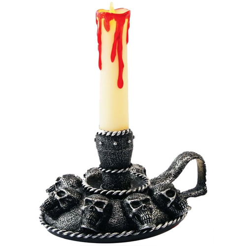 Skull Candle Holder. Halloween Table Decoration.