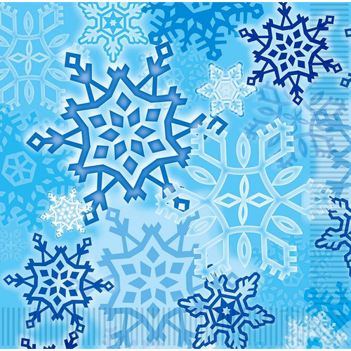 Snowflake Luncheon Napkins. Christmas Decorations.