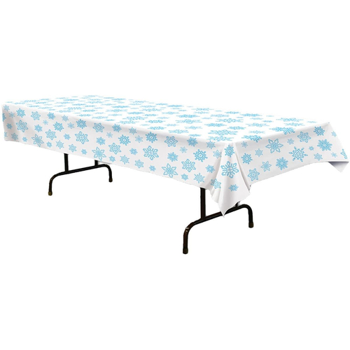 Snowflake Tablecloth. Holiday Decorations.