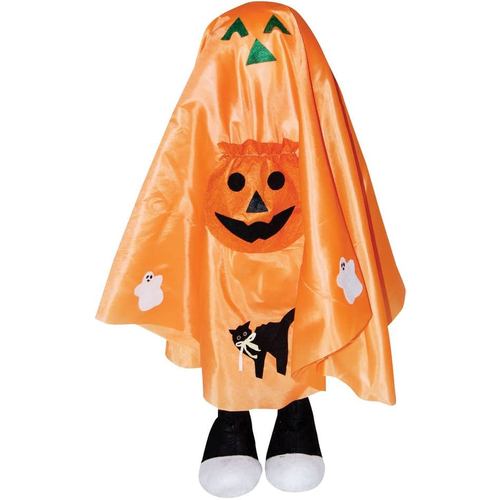 Standing Hallowen Greeter Orange With Pumpkin.