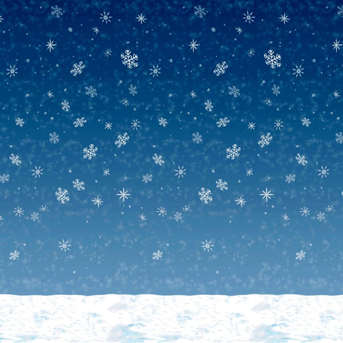Winter Sky Backdrop. Walls, Doors, Windows Decorations.