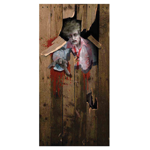 Zombie Door Cover. Walls, Doors, Windows  Halloween Decorations.
