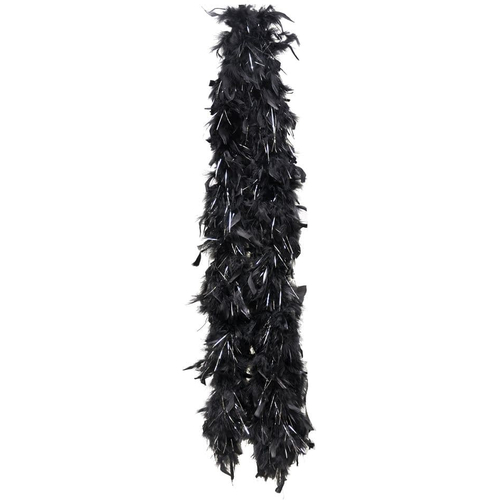 Boa Blk Chand W Silver Lurex