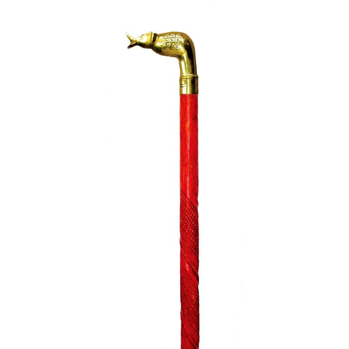 Cane Wooden Brass Elephant