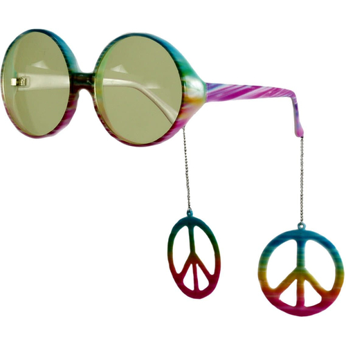 Glasses Peace Danglers Multi